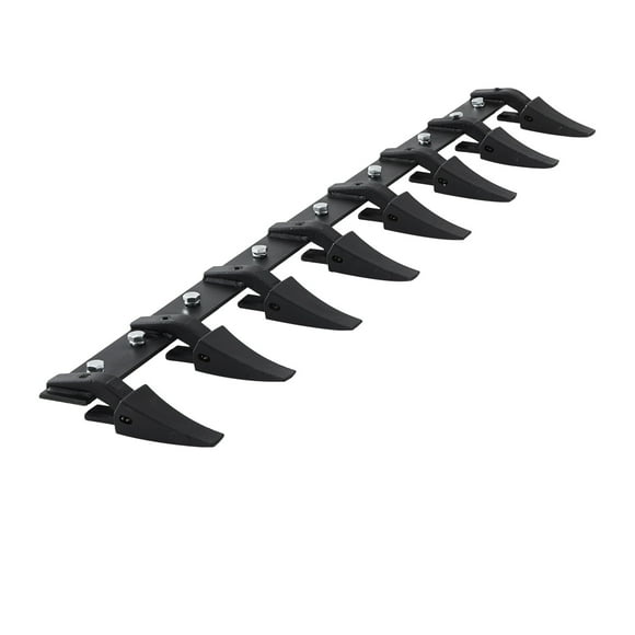 KFFKFF Tooth Bar for Buckets, 66'' Durable 8-Tooth Design for Skid Steer & Loader Tractors, Supports Up to 4560 lbs, Easy Bolt-On for Enhanced Digging & Bucket Durability
