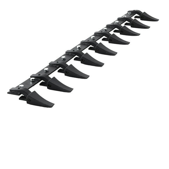 KFFKFF Tooth Bar for Buckets, 72'' Size, Durable 9-Tooth Design for Skid Steers & Tractors, Supports Up to 4560 lbs, Easy Bolt-On for Improved Digging & Bucket Wear Prevention