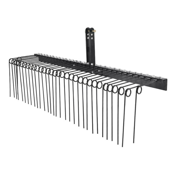 KFFKFF Tow Behind Landscape Rake, 72" Lawn Dethatcher Rake with 32 Tines, Pine Straw Rake for Category 1, 3-Point Hitch Tractors