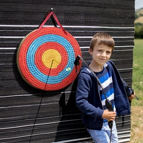 KFFKFF Traditional Hand-Made Archery Target Outdoor Arrow Target Solid Straw Target Shooting Bow for Recurve Bow Longbow or Compound Bow, 20" Arrow Target