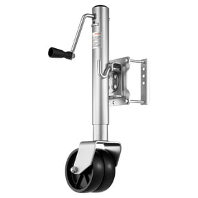 KFFKFF Trailer Jack with Wheel, 1500 lbs Capacity, Durable Swivel Design with PP Wheel & Ergonomic Handle, 12-inch Lift, Suitable for RVs, Boats, Horse Trailers, and Utility Trailers