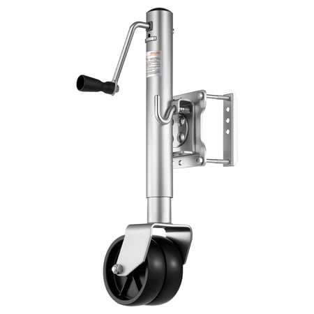 KFFKFF Trailer Jack with Wheel, 1500 lbs Capacity, Durable Swivel Design with PP Wheel & Ergonomic Handle, 12-inch Lift, Suitable for RVs, Boats, Horse Trailers, and Utility Trailers