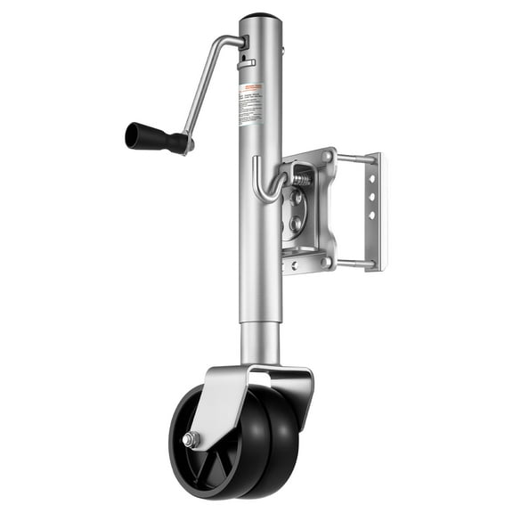 KFFKFF Trailer Jack with Wheel, 1500 lbs Capacity, Durable Swivel Design with PP Wheel & Ergonomic Handle, 12-inch Lift, Suitable for RVs, Boats, Horse Trailers, and Utility Trailers