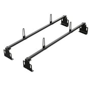 KFFKFF Trailer Ladder Rack, 60 Dual Crossbars Roof Rack, Durable Steel Construction for Vans, 500 lbs Load Capacity, Compatible with Various Truck Roofs