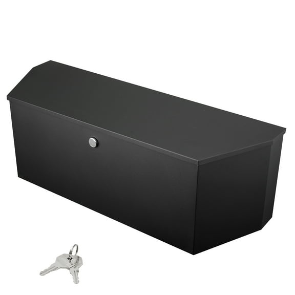 KFFKFF Trailer Tongue Tool Storage Box 36 x 12 x 12 inch Carbon Steel + Lock Keys