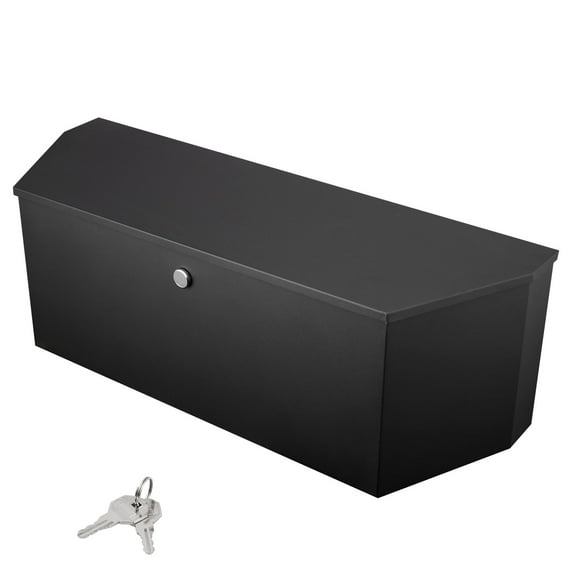 KFFKFF Trailer Tongue Tool Storage Box 36 x 12 x 12 inch Carbon Steel + Lock Keys