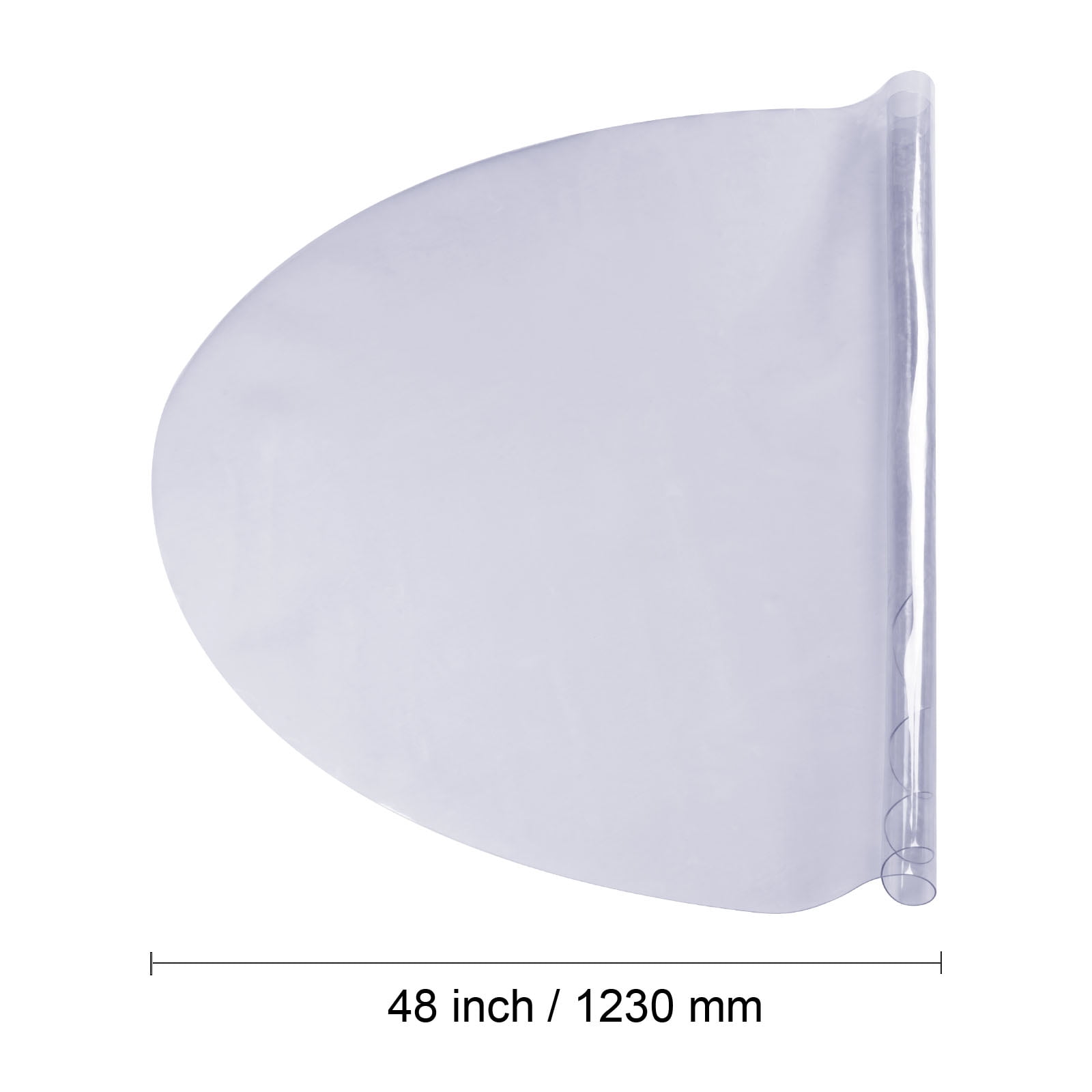KFFKFF Transparent Table Protector, 48 inch/1230 mm Circular Cover, 1.5 ...