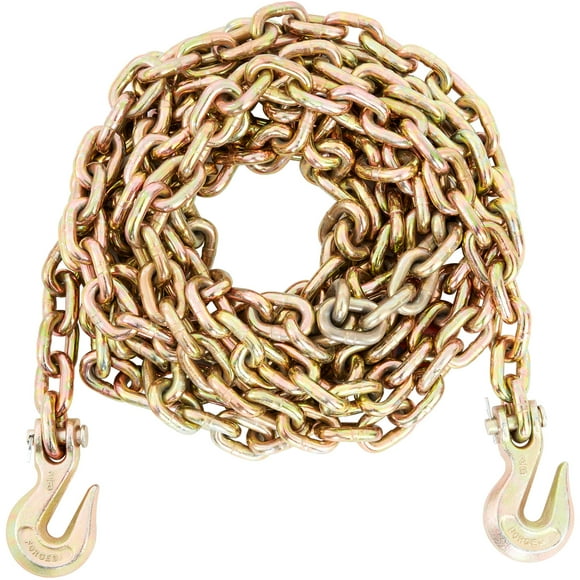 KFFKFF Transport Binder Chain G80 Tow Chain with Hooks 7100lbs Load 3/8 x 20