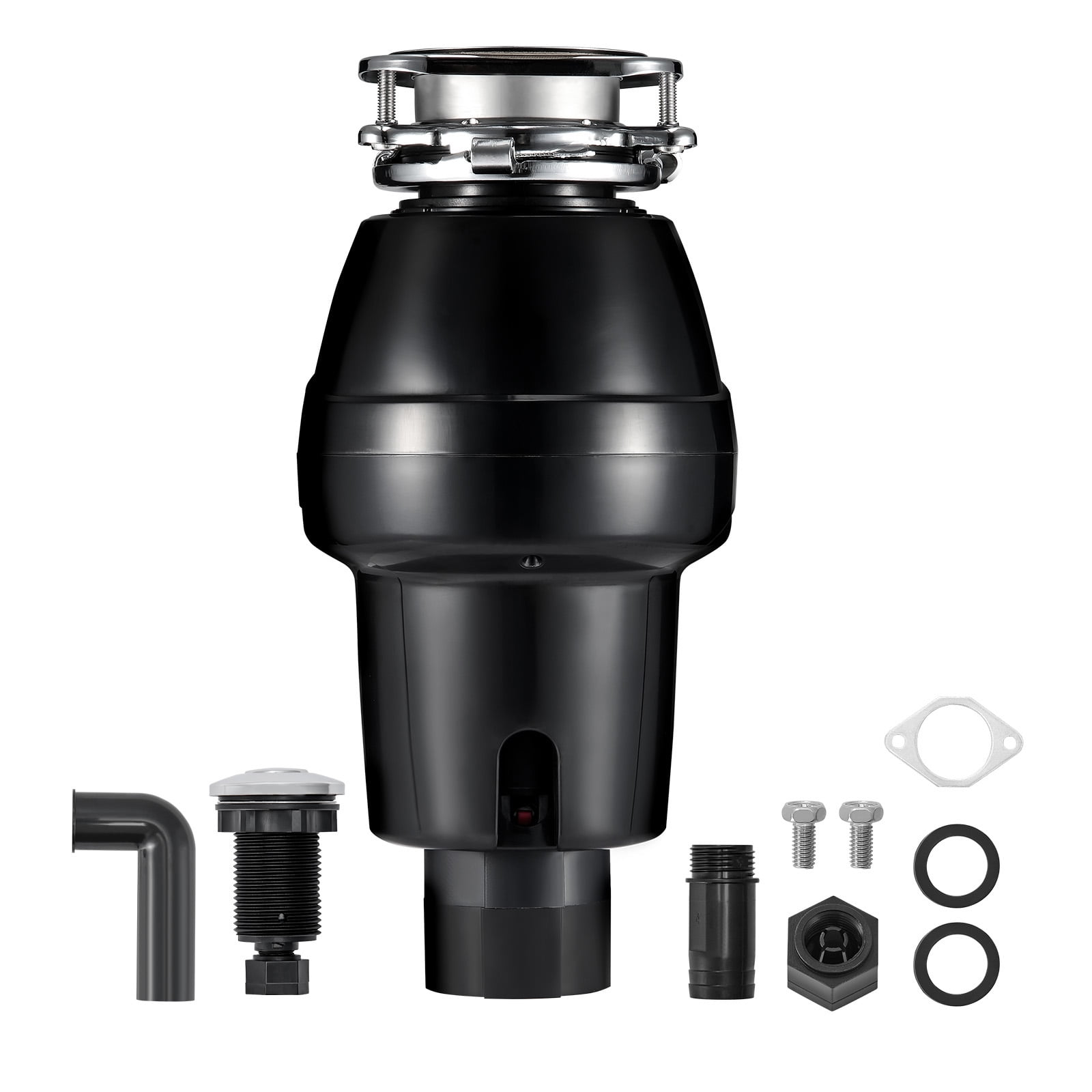 KFFKFF Garbage Disposal, 3/4 HP 3260RPM Constant Operation Food Scraps Eliminator, 3-Bolt Mounting Food Residue Grinding Mechanism with Noise Dampening, Electrical Cable & Splash Protection