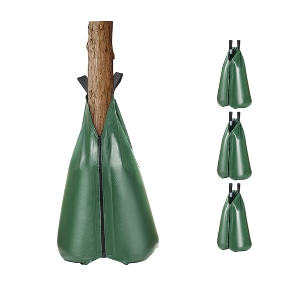 KFFKFF Tree Hydration Sack, Set of 4, 20-Gallon Capacity, Designed for Newly Planted Trees, 5-9 Hour Gradual Water Dispensing, Reusable Tree Drip Hydration Bags with Zipper