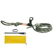 KFFKFF Tree Stand Safety Rope, 9 ft/27.43 m Treestand Lifeline Rope 30KN Breaking Tension, 0.6'' Hunting Safety Line with Prusik Knot, 2pcs Carabiner and Silencer, for Treestrap and Climbing