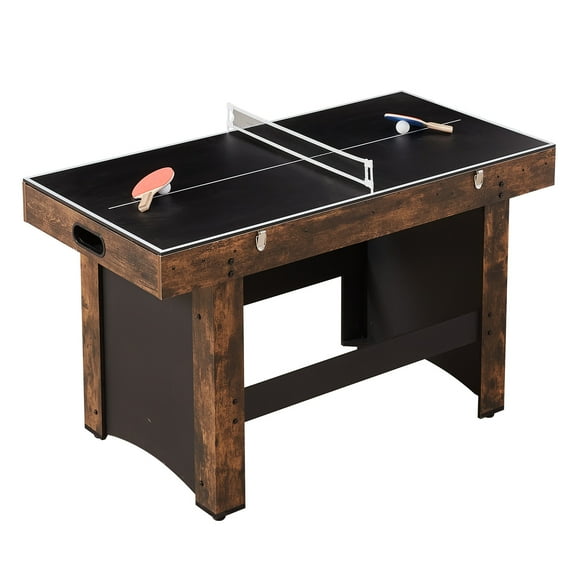 KFFKFF 54" 3-in-1 Combo Game Table Set, Multi Game Room Table with Air Hockey, Table Tennis, Foosball, and Accessories, Air Propelled Arcade Hockey Table for Recreational Room