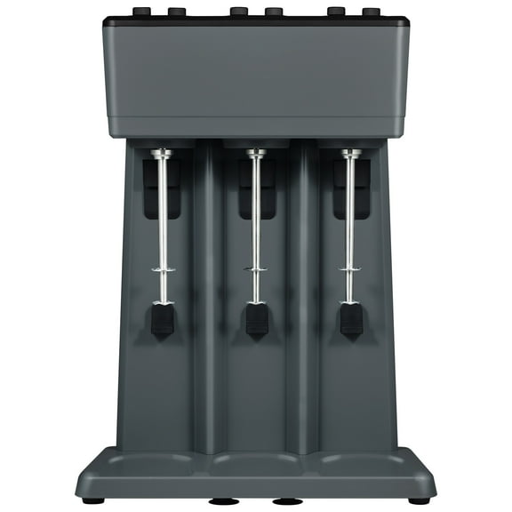 KFFKFF Triple Milkshake Creator, 375W x 3 Power Electric Beverage Blending Device, Three-Headed Smoothie Mixer, 3-Speed Shake Blender with Trio of 820 ml Stainless Steel Containers