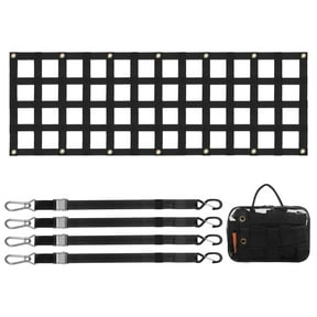 KFFKFF Truck Bed Net, Dimensions 60x18 inches, Robust Freight Net for Truck Bed featuring 4 Modifiable Telescopic Ties, Expandable & Long-lasting, Adaptable Fitting, Ideal for Pickups