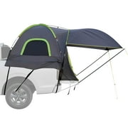 KFFKFF Truck Bed Tent, Suitable for 5.0-5.2 ft Camping Truck Tents, Water-Resistant PU2000 mm 2-3 Individual Sleep Space, Robust Truck Camper Shell with Extendable Canopy, Rain Cover, Carry Bag