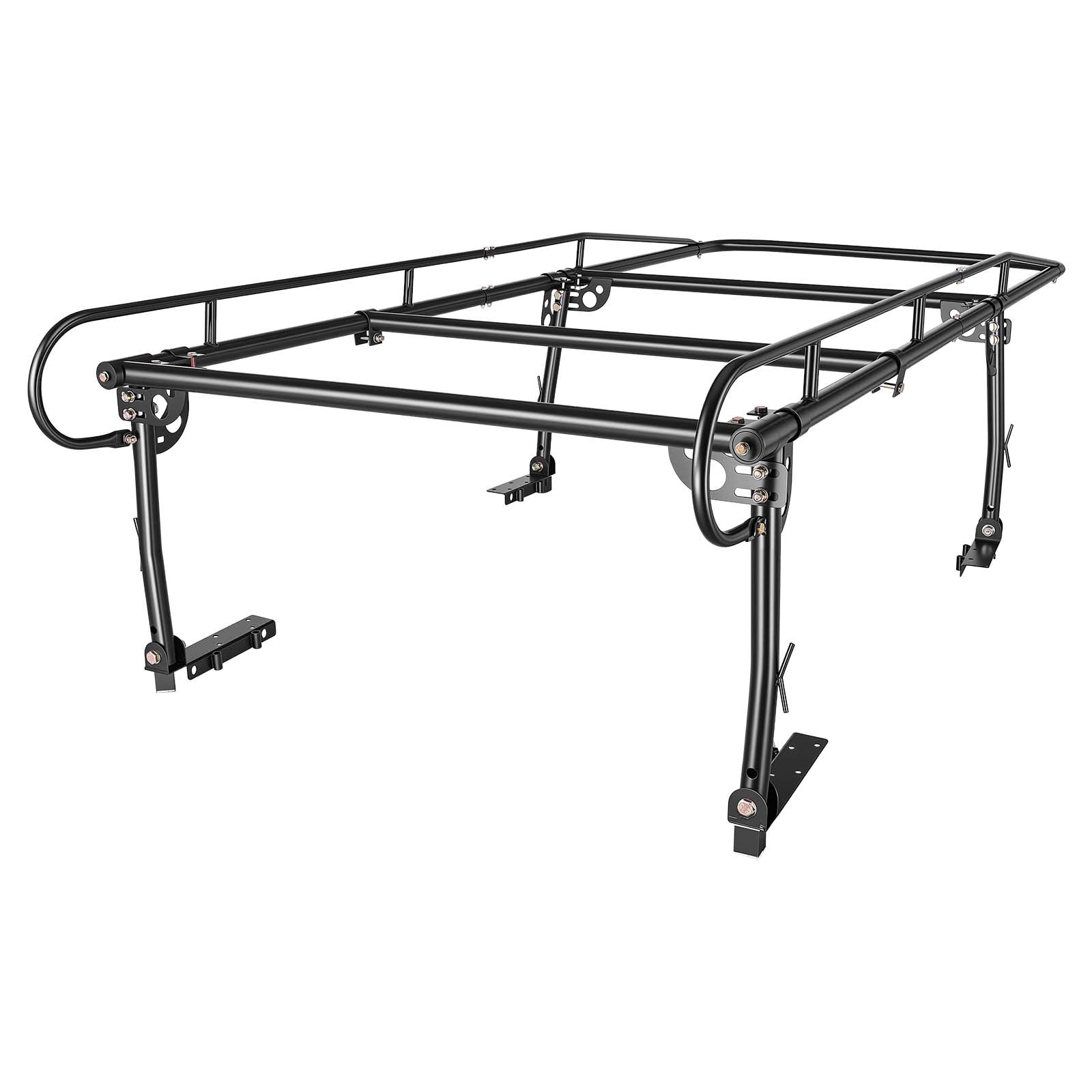 KFFKFF Truck Ladder Rack with 1500LBS Capacity, Adjustable Over-Cab Design for 51.2"-75" Truck Beds, Ideal for Kayaks, Surfboards, Lumber, and Heavy Cargo, Non-Drilling Installation