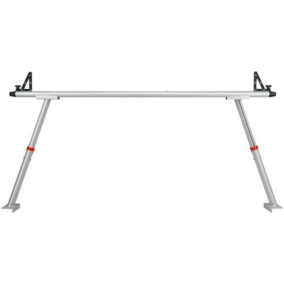 KFFKFF Truck Rack, Capable of Holding 800 lbs, Height Adjustable from 19-34in, Aluminum-Made Ladder Rack for Truck, Comes with 8 C-Clamps that Require No Drilling, Robust Truck Bed Rack Two-Bar Set
