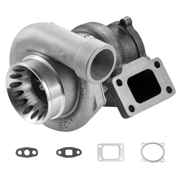KFFKFF Turbocharger and Gasket Set, Suitable for Car Motors, Fits 2.5L-6.0L Engine Sizes, Durable Turbo with K418 Alloy Fan