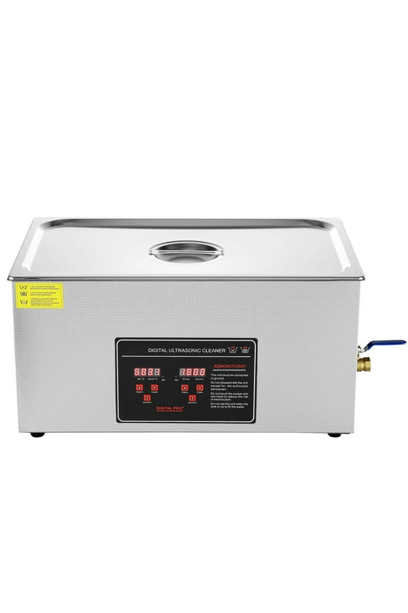 Ultrasonic Cleaning Device with Programmable Timer & Warming Element, Expert Grade Sonic Jewelry Cleaning System, Stainless Steel Heated Cleaning Apparatus for Spectacles, Circuit Boards (22L)