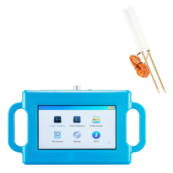 KFFKFF Underground Water Finder, 1640ft (500m) Depth Detection Device, 7" Touchscreen with Auto Mapping, Multi-Frequency Measurement, 8GB Storage, and Portable Carrying Case