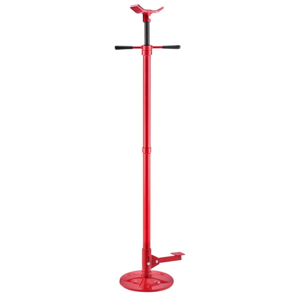 KFFKFF Underhoist Support Stand, 3/4 Ton (1653 lbs) Capacity, Adjustable Height 51.97" to 80", Spin Handle with Bearings, Foot Pedal Operation, 12" Base for Vehicle Component Support
