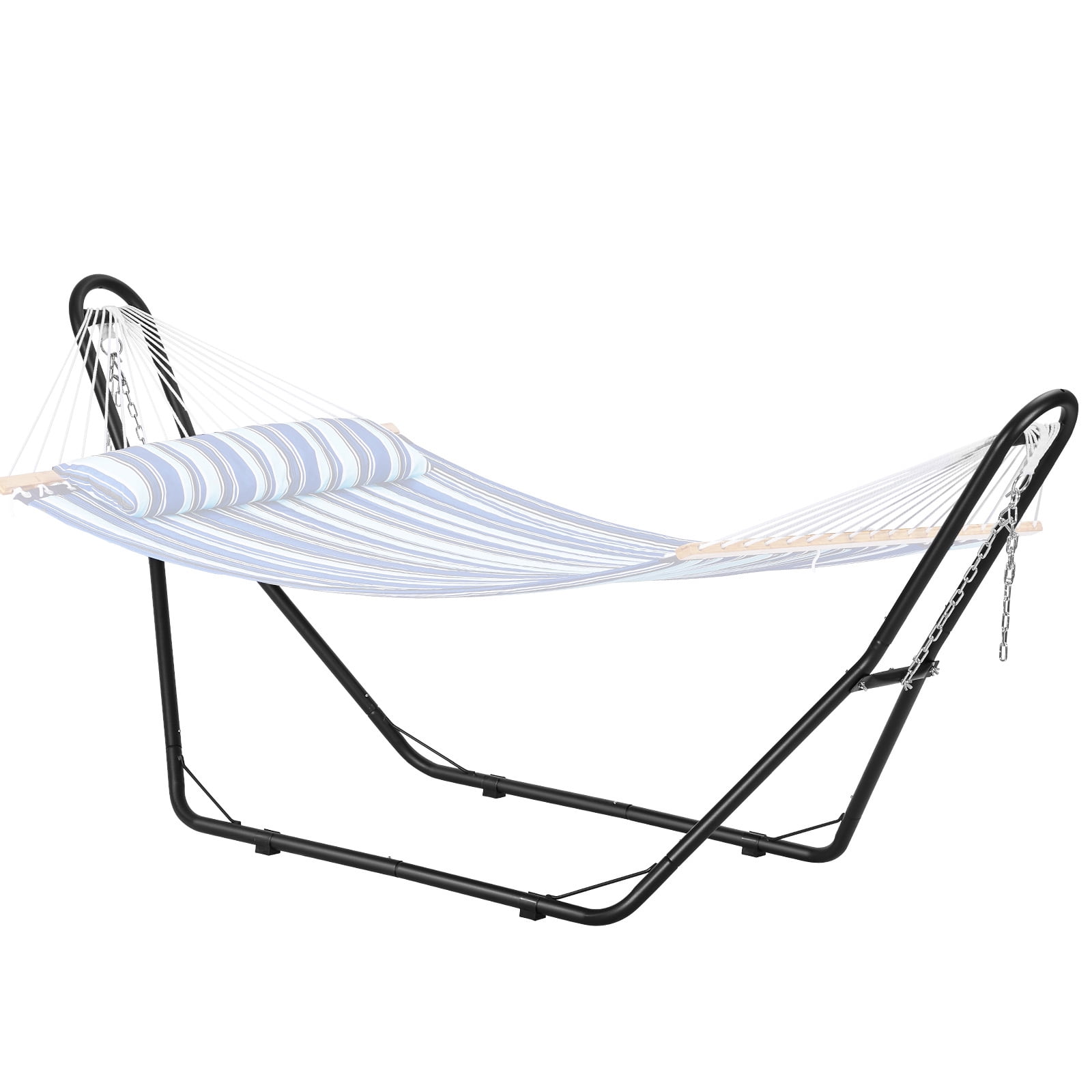 Atesun 12 ft. Steel Metal Portable Hammock Stand, 450 lbs. Capacity in Black HD001 - The Home Depot