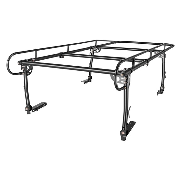 KFFKFF Universal Truck Ladder Rack with 800 lbs Load Capacity, Adjustable Width for Kayaks, Surfboards, and Lumber,Compatible with Short and Long-Bed Trucks,Non-Drilling/Drilling Installation Options