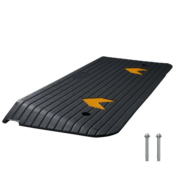 KFFKFF Upgraded Rubber Threshold Ramp, 1.5" Height Wheelchair Doorway Ramp, Durable Curb Ramp with 33069 lbs Load Capacity, Textured Non-Slip Surface for Wheelchairs and Scooters