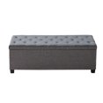 thumbnail image 1 of KFFKFF Upholstered Storage Ottoman Bench with Button-Tufted Design, Flip-Top Chest with Side Pockets, Metal Frame, and Linen Fabric for Bedroom, Living Room, Entryway, or Office, Grey, 1 of 8
