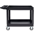 thumbnail image 1 of KFFKFF Utility Service Cart 360? Swivel Wheels 2 Shelf 550lbs (2 with Brakes), 1 of 9