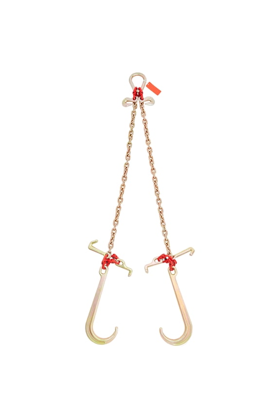 V Chain Reins G80 Drag Chain with RTJ Hook 9620 lb Load 5/16" x 3"