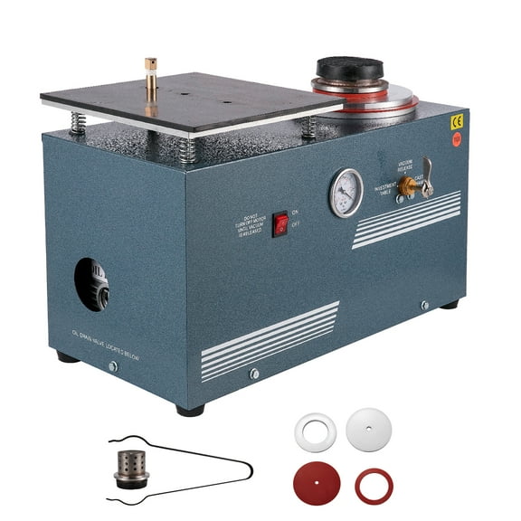 KFFKFF Vacuum Assisted Casting 2L Machine, Equipped with 3 CFM Pump, Ideal for Flask and RTV Mold Casting