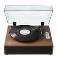 thumbnail image 1 of KFFKFF Vinyl Record Player with 3-Speed, Turntable & Belt-Driven with 10W Stereo Speakers, Magnetic Cartridge, Bluetooth, Aux, RCA Output, Plays 33/45/78 RPM for 7/10/12-inch Records, 1 of 9