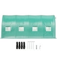 thumbnail image 1 of KFFKFF Walk-in Tunnel Greenhouse, 15 x 7 x 7 ft Portable Plant Hot House w/ Galvanized Steel Hoops,Diagonal Poles, Zippered Door & 8 Roll-up Windows, 1 Top Beam, Green, 1 of 9
