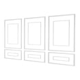 thumbnail image 1 of Kffkff Wall Molding 3 Pack, Wainscoting Panels Kit with Dual-Line Wide & Narrow Design, Lightweight Paintable Polystyrene, Simple to Install ,White, 1 of 9