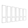 thumbnail image 1 of KFFKFF Wall Molding 6 Pack, Wainscoting Panels Kit, Lightweight Paintable Polystyrene, Simple Installation, Waterproof Accent Wall Trim for Interior Decoration in Living Room,White (24x54 + 24x24 in), 1 of 9