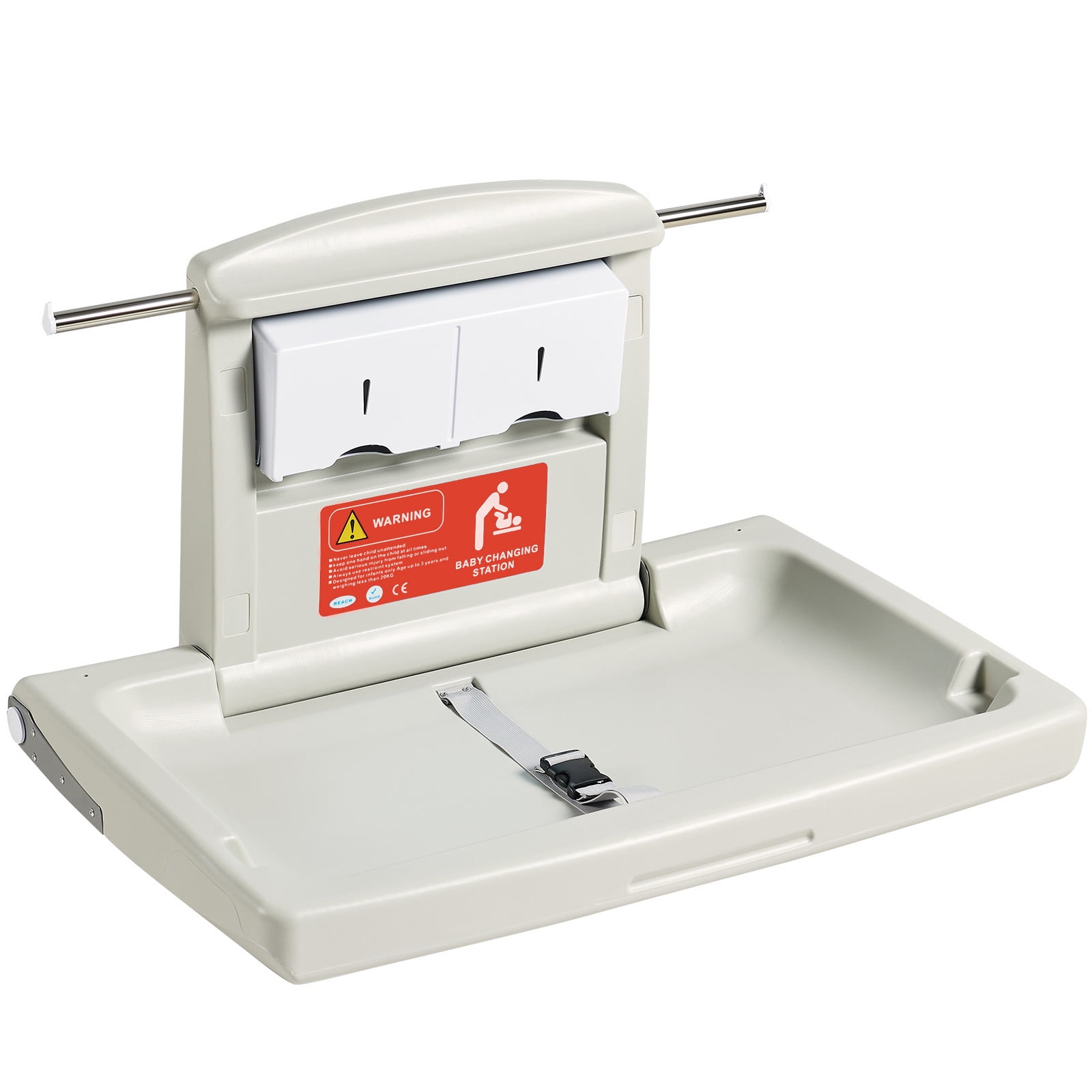 KFFKFF Wall-Mounted Baby Changing Station Horizontal Foldable Diaper Change Table