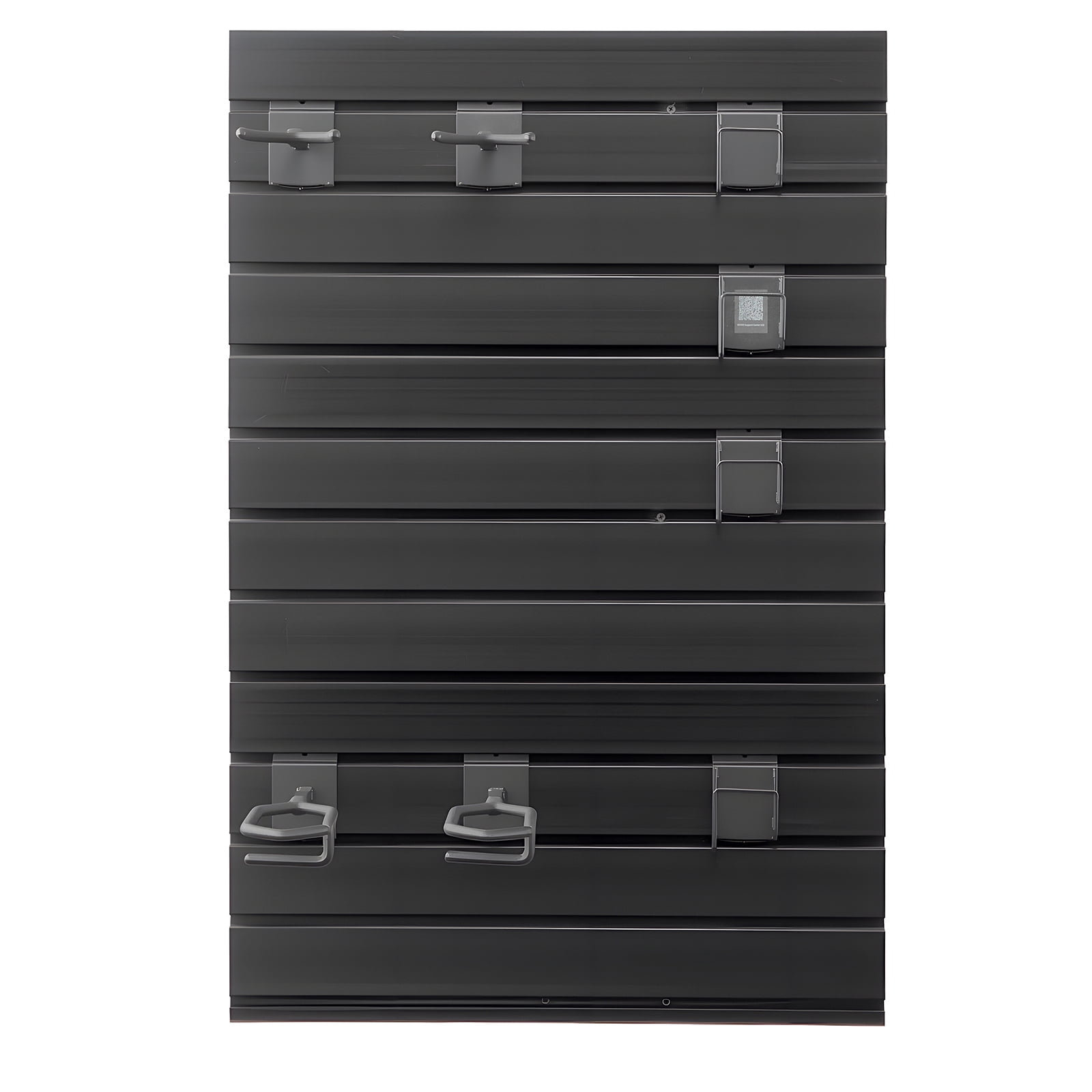 KFFKFF Wall-Mounted Gun Rack, Tactical Rifle and Handgun Storage Solution, Durable PVC Panels with Steel Racks, Holds 2 Rifles and 4 Pistols, Modular Firearm and Gear Organizer
