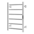 thumbnail image 1 of KFFKFF Wall-Mounted Towel Warmer with 6 Bars, Bathroom Towel Heating Rack, IPX5 Waterproof, Timer & LED Screen, 5 Temperature Settings, Silver, 1 of 9