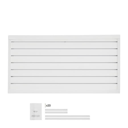 KFFKFF Wall Panel System, 2 x 4 ft, PVC Garage Wall Panel with Flexible Layout, White Wall Panel with Simple Installation, Adjustable Wall Panel with Interlocking Design & Customizable Cutting