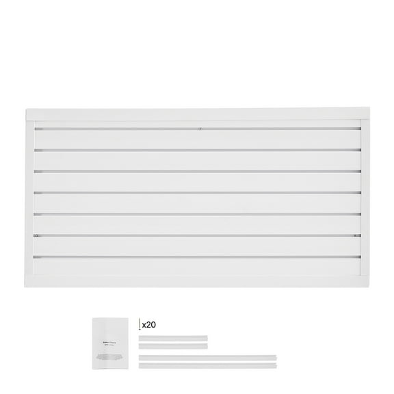 KFFKFF Wall Panel System, 2 x 4 ft, PVC Garage Wall Panel with Flexible Layout, White Wall Panel with Simple Installation, Adjustable Wall Panel with Interlocking Design & Customizable Cutting