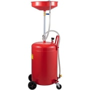 KFFKFF Waste Oil Drain Tank 20 Gallon Portable Oil Drain Air Operated Drainer Oil Change, Oil Drain Container, Fluid Fuel Transfer Drainage Adjustable Funnel Height, with Wheel For Easy Oil Removal