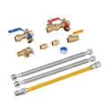 thumbnail image 1 of KFFKFF Water Heater Kit 3/4" Hot & Cold Water Plumbing Repair Set 600 WOG Shut-Off Valves, Pressure Relief Valve, Dual-Layer Gas Hose, 1 of 9