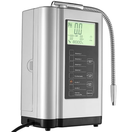 KFFKFF Water Ionizer, pH Range 3.5-10.5 for Alkaline & Acidic Water, 7 Filtration Modes, Auto-Clean, -550mV ORP, 8000L Filter Capacity, White