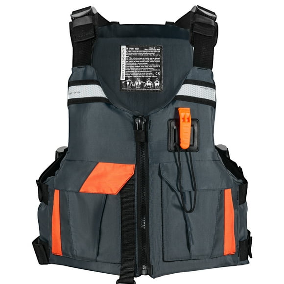 KFFKFF Water Sports Safety Vest (PFD), Equipped with Water-Resistant Nylon & 80N Buoyancy, Ideal for Various Water Activities - Fishing, Kayaking, Surfing, etc., Suitable for Both Men and Women S