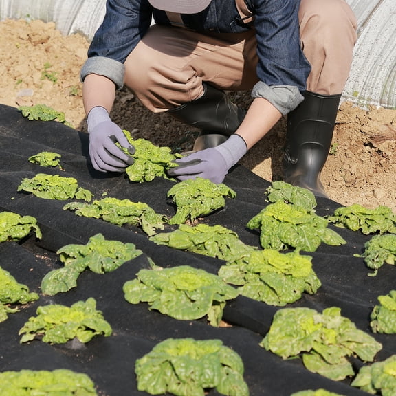 KFFKFF Weed Barrier 10x100FT Non-Woven Geotextile Fabric 8OZ Ground Cover Weed Control Fabric Landscape Fabric Weed Control Fabric for Commercial Greenhouse, Garden Barrier Cloth Blocker Mat, Black