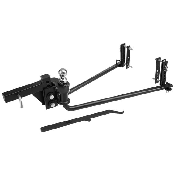 KFFKFF Weight Distribution Hitch, 14000 lbs Towing Capacity & 1400 lbs Tongue Load, Kit with Sway Control, 2 in Shank & 2-5/16 in Ball, Trailer Load Leveling Solution