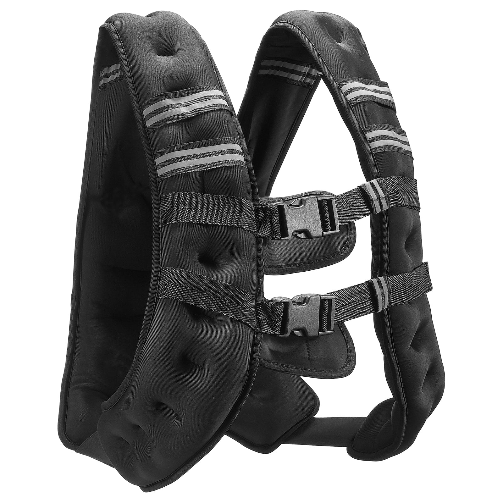 KFFKFF Weighted Vest, 20 lbs, with Visibility Stripe, Adjustable Strap Fitness Vest for All Genders, Ideal for Exercise, Running, Fitness, and Shedding Weight