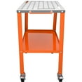 thumbnail image 1 of KFFKFF Welding Table 36" x 18", Steel Fabrication Desk with Mobility, 1200lbs Bearing Weight with Braking and Lockable Rollers, 4 Instrument Spaces, 5/8-inch Accessory Openings, and a Tool Holder, 1 of 10
