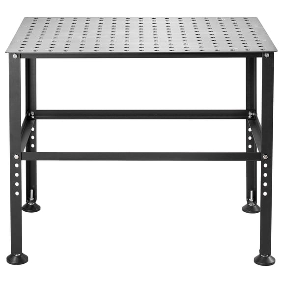KFFKFF Welding Table 36" x 24", 800 lbs Capacity Heavy-Duty Workbench with 0.63" Fixture Holes and Non-slip Feet for Welding, Assembly, and Repair Tasks